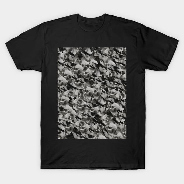 Grey Minimal Abstract Collage Mosaic. T-Shirt by MinimalArchives